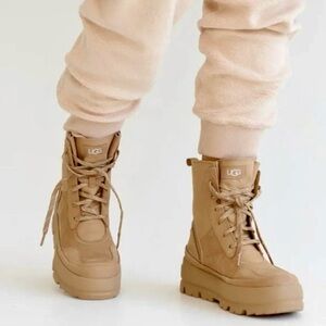 UGG Lug Platform Lace-Up Combat Boot (Women) - Sand